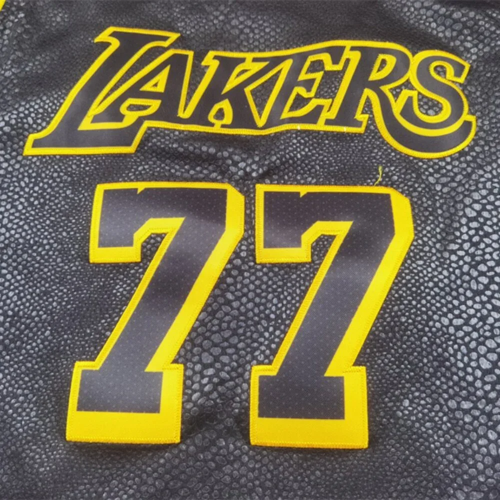 Mens Youths Kids Luka Doncic Black Stitched Black Jersey - Picture 3 of 5